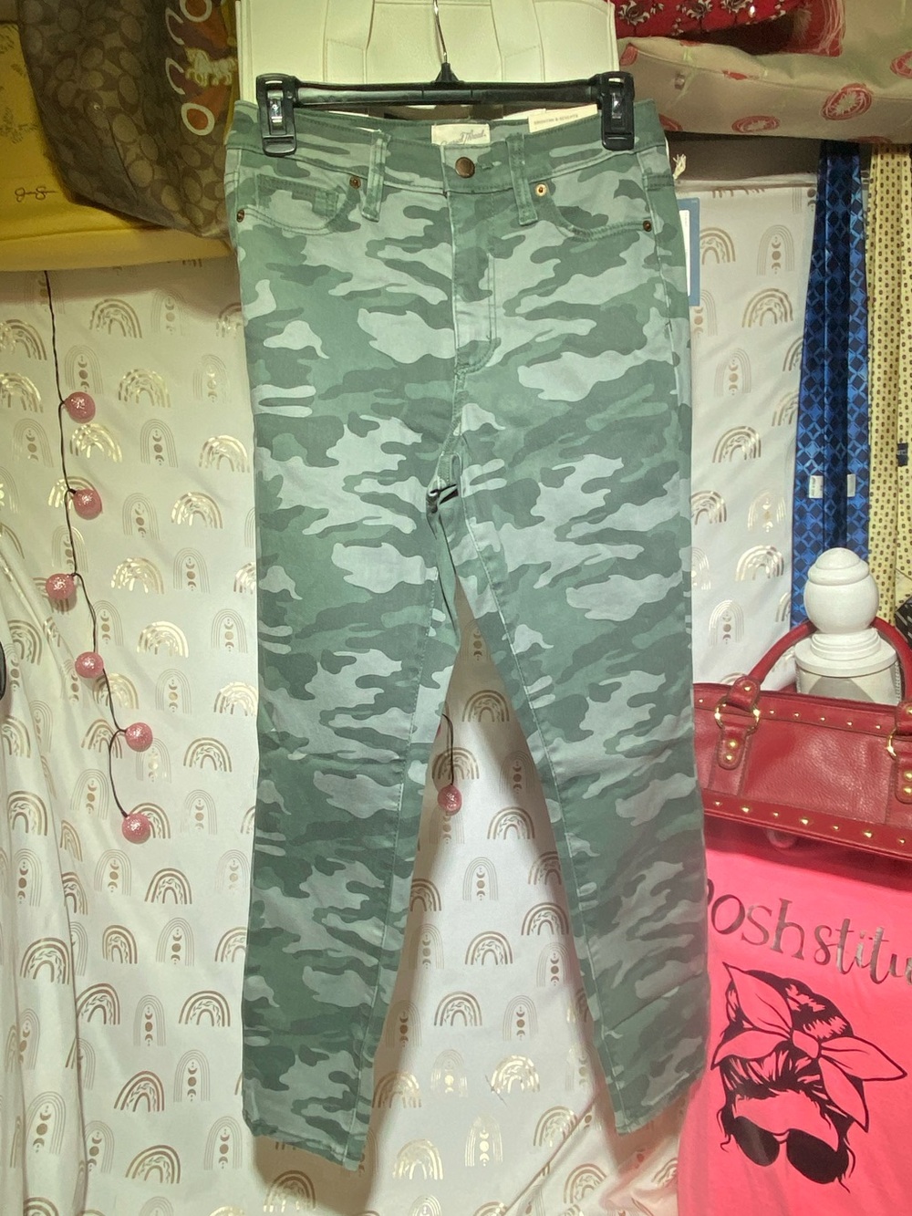 Universal Thread Women's Green Camo Skinny Jeans